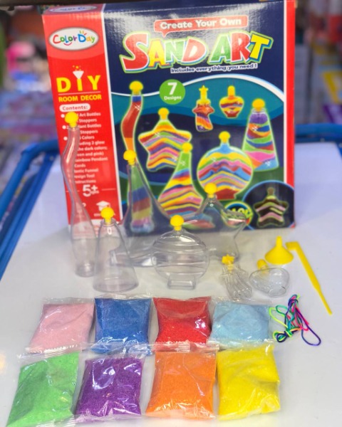 تلوين رمل سحرى